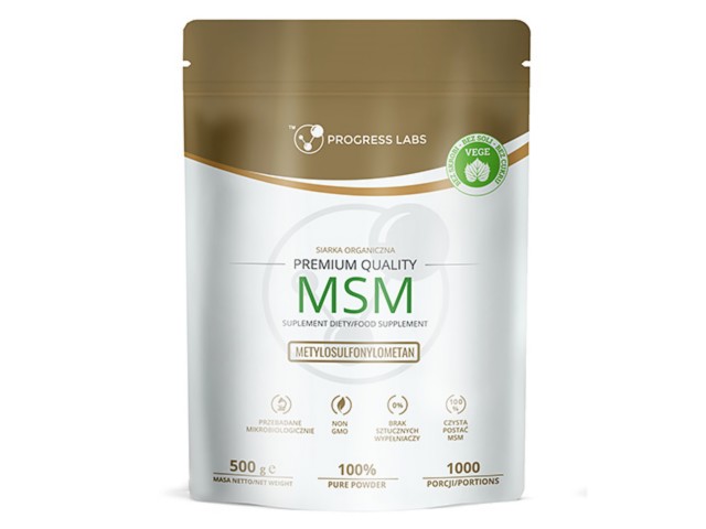 MSM Siarka Organiczna interakcje ulotka proszek  500 g