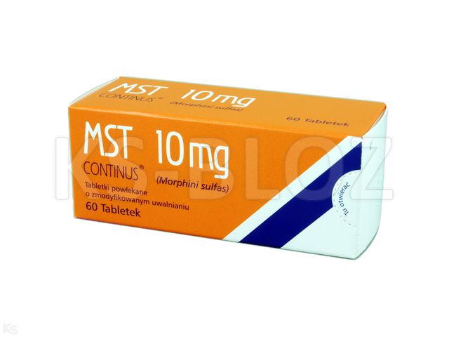 MST Continus interakcje ulotka tabletki powlekane o zmodyfikowanym uwalnianiu 10 mg 60 tabl.