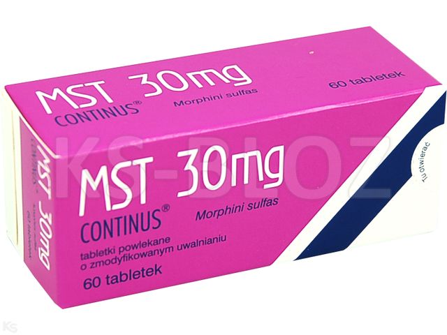 MST Continus interakcje ulotka tabletki powlekane o zmodyfikowanym uwalnianiu 30 mg 60 tabl.