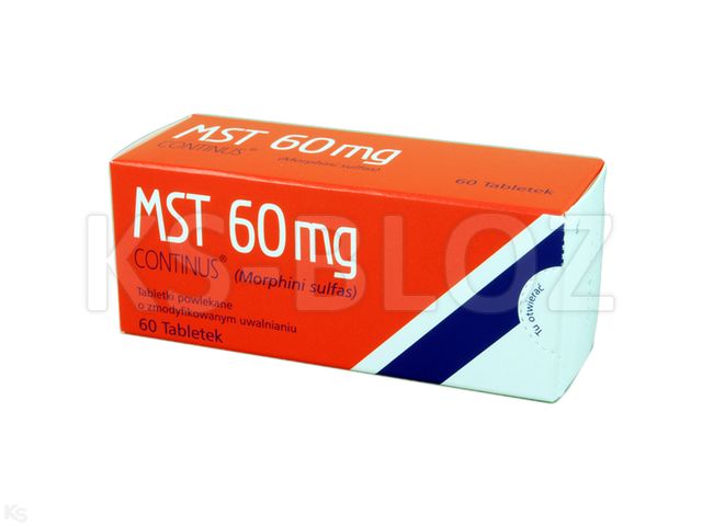 MST Continus interakcje ulotka tabletki powlekane o zmodyfikowanym uwalnianiu 60 mg 60 tabl.