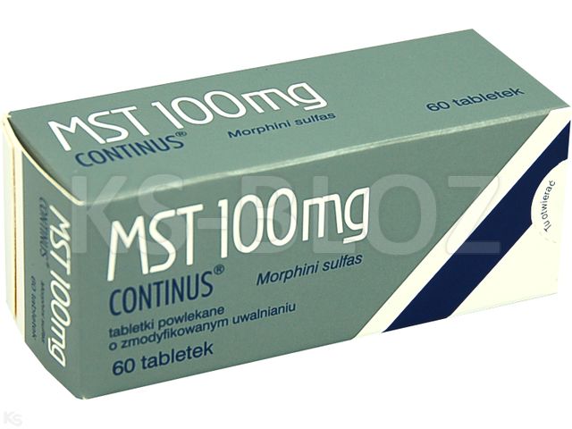 MST Continus interakcje ulotka tabletki powlekane o zmodyfikowanym uwalnianiu 100 mg 