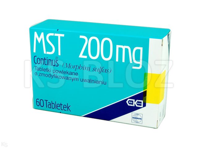 MST Continus interakcje ulotka tabletki powlekane o zmodyfikowanym uwalnianiu 200 mg 60 tabl.