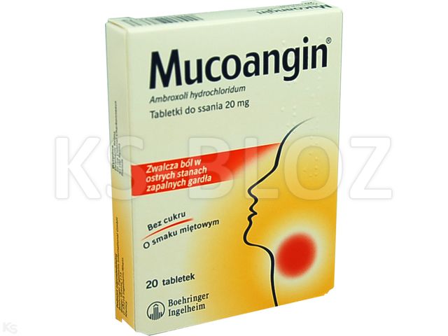 Mucoangin interakcje ulotka tabletki do ssania 20 mg 20 tabl.
