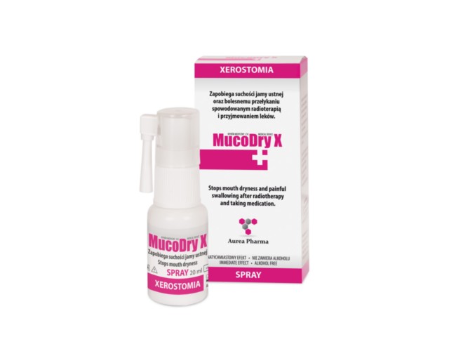 Mucodry X interakcje ulotka aerozol do stosowania w jamie ustnej i gardle  1 but. po 20 ml