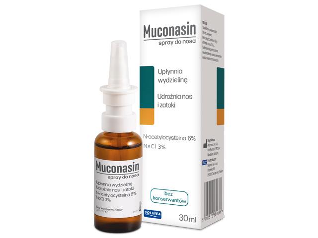 Muconasin interakcje ulotka spray do nosa  30 ml