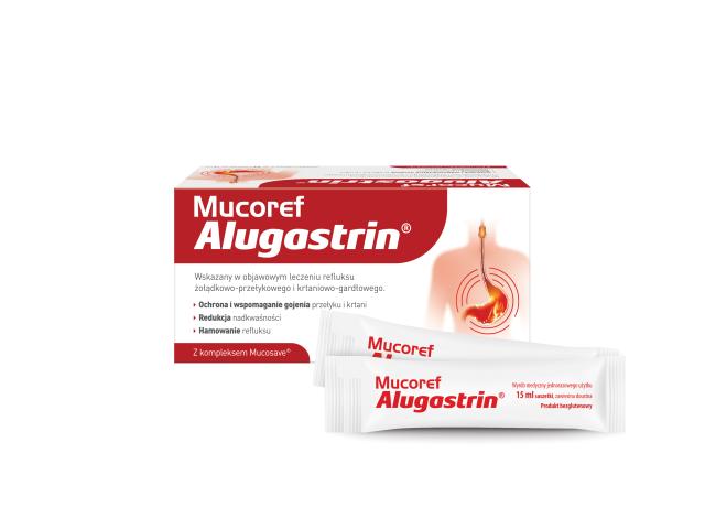 Mucoref Alugastrin interakcje ulotka zawiesina doustna  14 sasz. po 15 ml