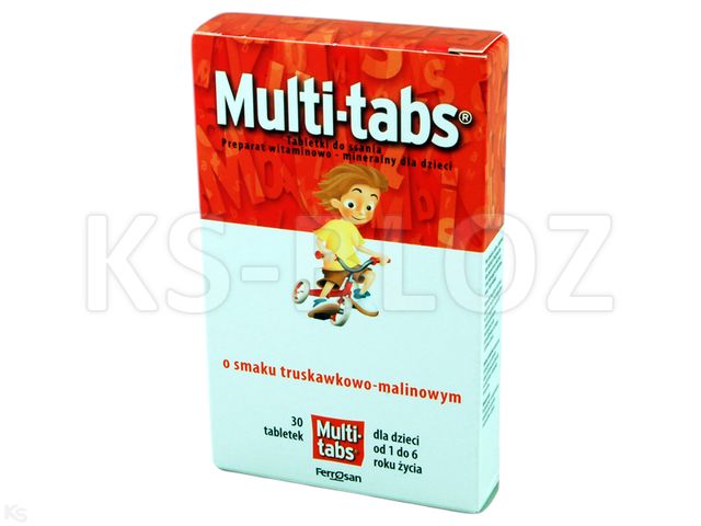 Multi-Tabs dla dzieci 1-6 lat interakcje ulotka tabletki do ssania - 30 tabl.