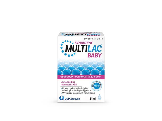 Multilac Baby Synbiotyk Krople interakcje ulotka   5 ml