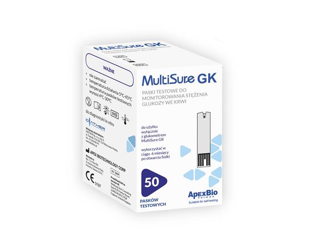 MultiSure GK interakcje ulotka test paskowy - 50 pask.