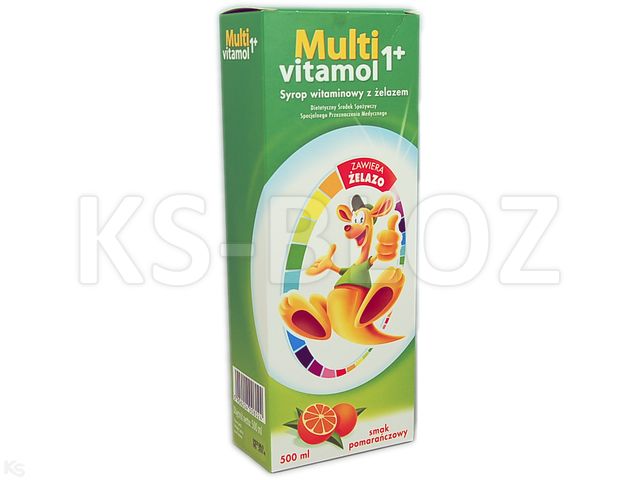 Multivitamol 1+ Syrop witaminowy z żelazem interakcje ulotka   500 ml