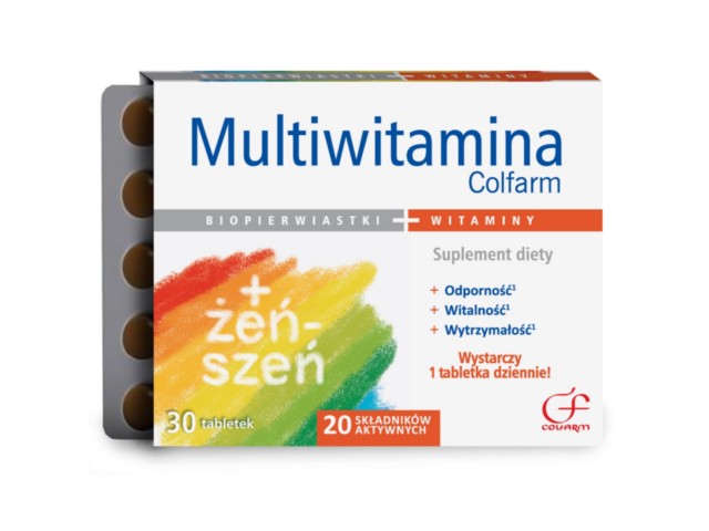 Multiwitamina Colfarm Max interakcje ulotka tabletki  30 tabl.