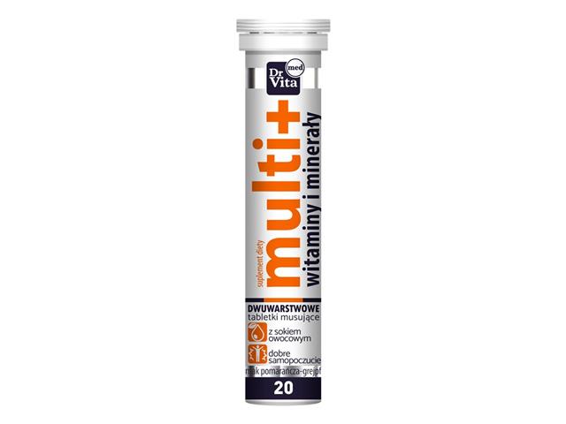 Multiwitamina+minerały interakcje ulotka tabletki musujące - 20 tabl.
