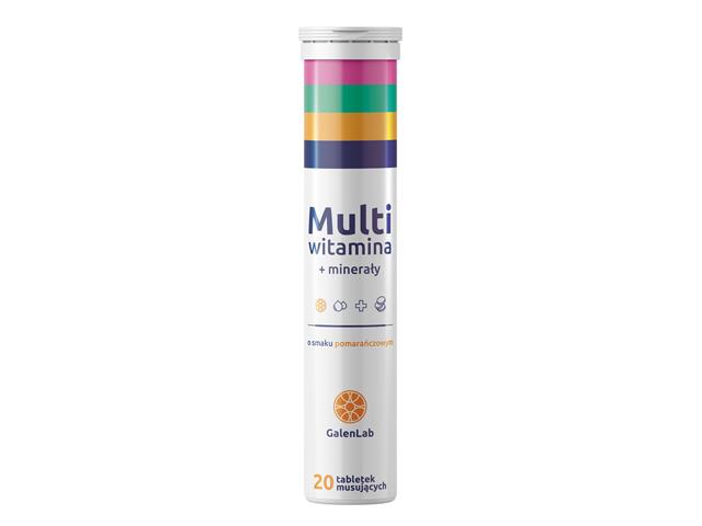 Multiwitamina + Minerały o smaku pomarańczowym interakcje ulotka tabletki musujące - 20 tabl.
