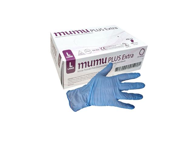 Mumu Plus Extra Rękawice bezpudrowe nitrylowe M interakcje ulotka   100 szt. | (pudeł.)