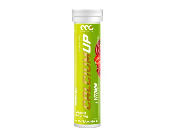 Muscle Clinic CalciumUp wild strawberry interakcje ulotka tabletki musujące - 20 tabl. (tub.)