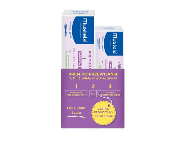 Mustela 123 Krem do przewijania duopak interakcje ulotka zestaw - 1 szt.