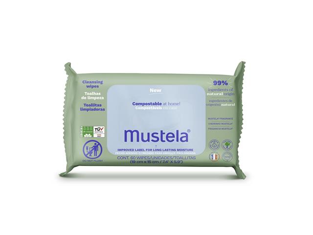 Mustela Chusteczki oczyszczające kompostowalne interakcje ulotka chusteczka  60 szt.