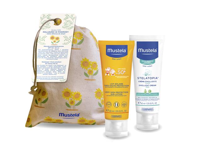 Mustela Sun Maluszek W Podróży Zest. sk. skł. d/atopii Mleczko SPF 50+ przeciwsłoneczne+Krem do tw. interakcje ulotka zestaw  40 ml + 40 ml