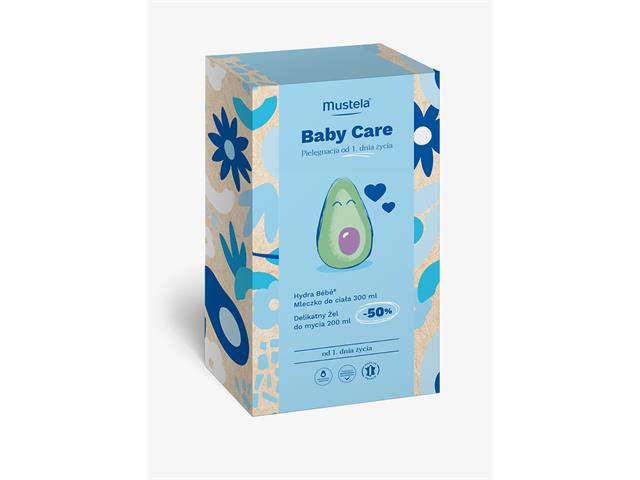 MUSTELA Zestaw BABY CARE Mleczko + Żel od 1 dna życia skóra normalna interakcje ulotka zestaw  300 ml + 200 ml