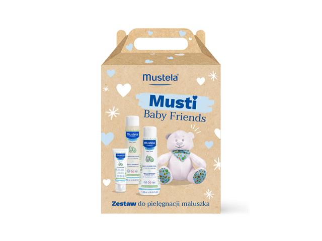 Musti Baby Friends Zestaw Płyn Szampon Krem do twarzy interakcje ulotka zestaw  200 ml (+ 200 ml + 40 ml)