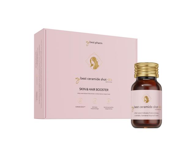 MyBestCeramide + HA Shot o smaku banana tropical twist bez dodatku cukrów interakcje ulotka płyn doustny 30 szt. po 30 ml