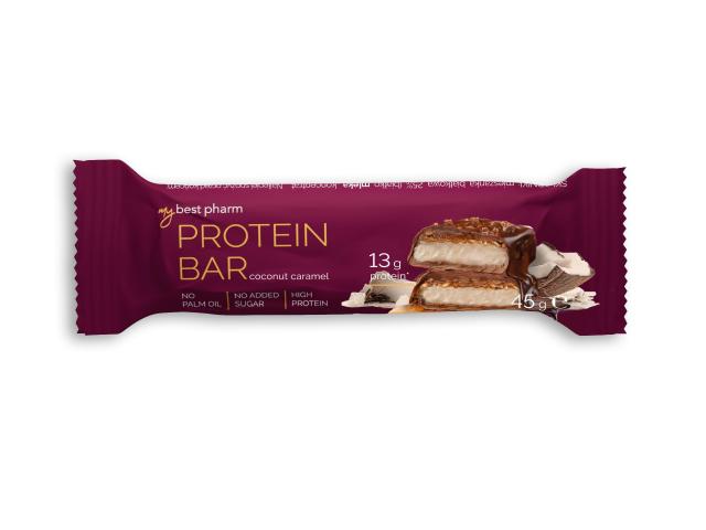 MyBestProtein Bar Baton o smaku kokosowo-karmelowym proteinowy interakcje ulotka baton  45 g