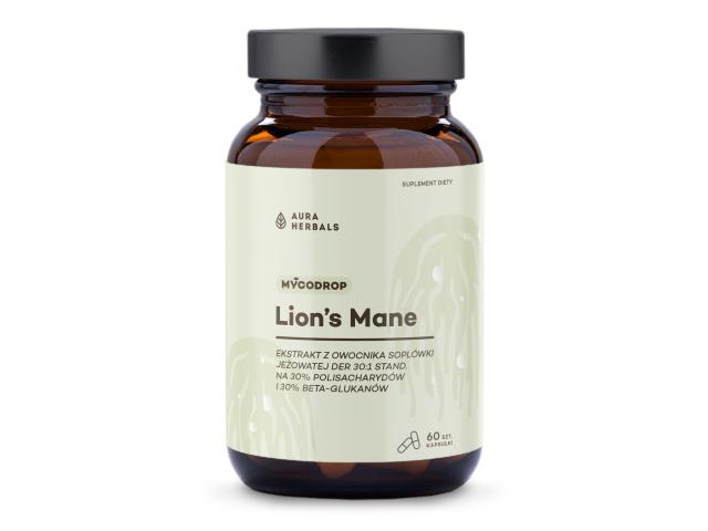 Mycodrop Lion's Mane 30:1 30% Beta-Glukan interakcje ulotka kapsułki - 60 kaps.