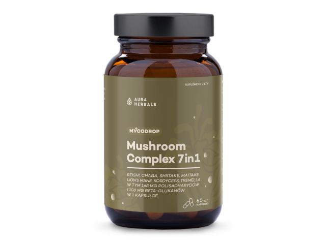 Mycodrop Mushroom Complex 7w1 interakcje ulotka kapsułki - 60 kaps.