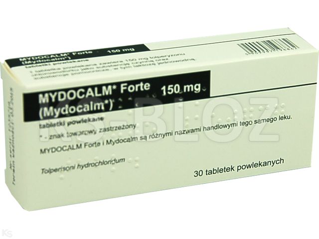 Mydocalm Forte interakcje ulotka tabletki powlekane 150 mg 30 tabl. | blister