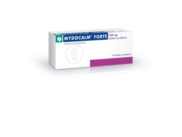 Mydocalm Forte interakcje ulotka tabletki powlekane 150 mg 30 tabl. | blister