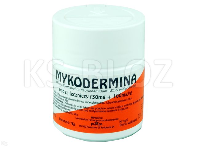 Mykodermina interakcje ulotka puder leczniczy (30mg+100mg)/g 15 g