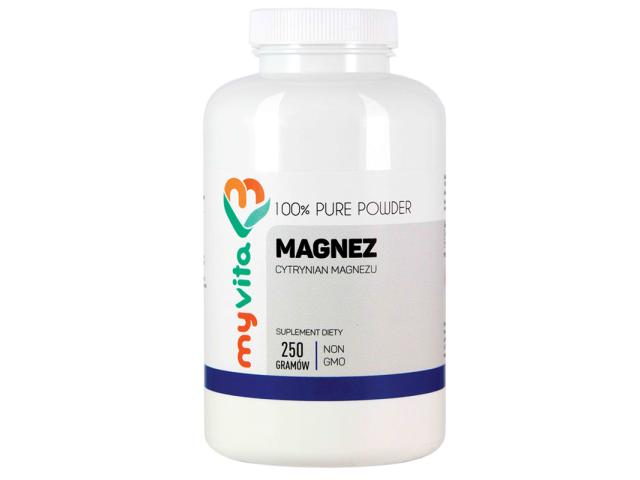 MyVita Magnez Cytrynian Magnezu interakcje ulotka proszek  250 g
