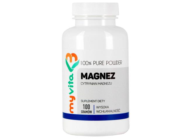 MyVita Magnez Cytrynian Magnezu interakcje ulotka proszek  100 g
