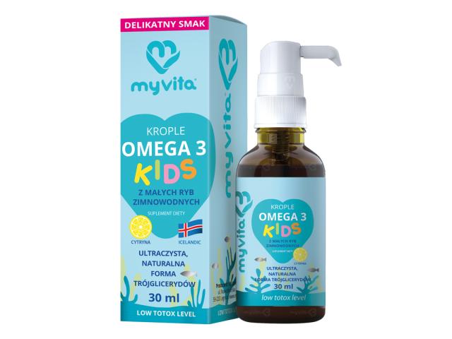 MyVita Omega-3 Kids interakcje ulotka krople 30 ml