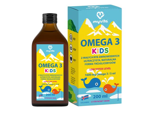 MyVita Omega-3 Kids interakcje ulotka płyn - 200 ml