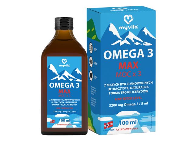 MyVita Omega-3 Max interakcje ulotka płyn - 100 ml