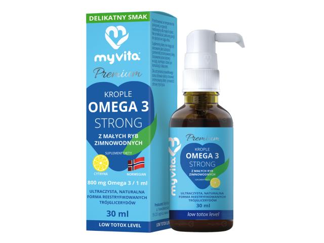 MyVita Omega-3 Strong interakcje ulotka krople 30 ml