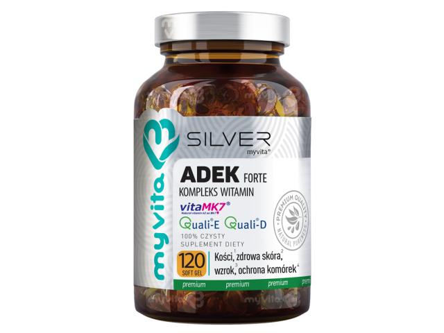 MyVita Silver ADEK Forte interakcje ulotka kapsułki  120 kaps.