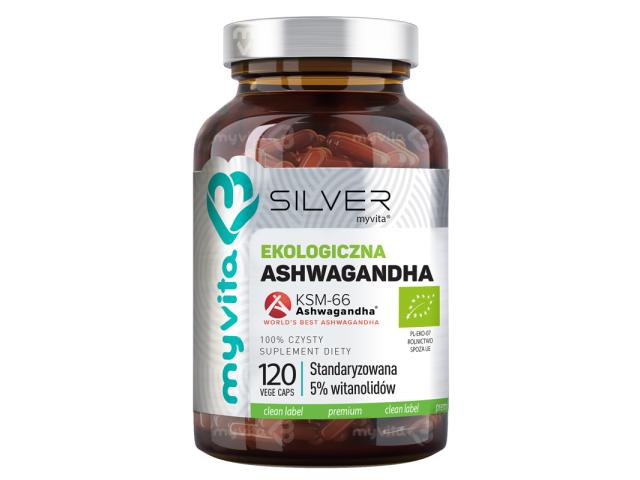 MyVita Silver Ashwagandha Bio interakcje ulotka kapsułki  120 kaps.