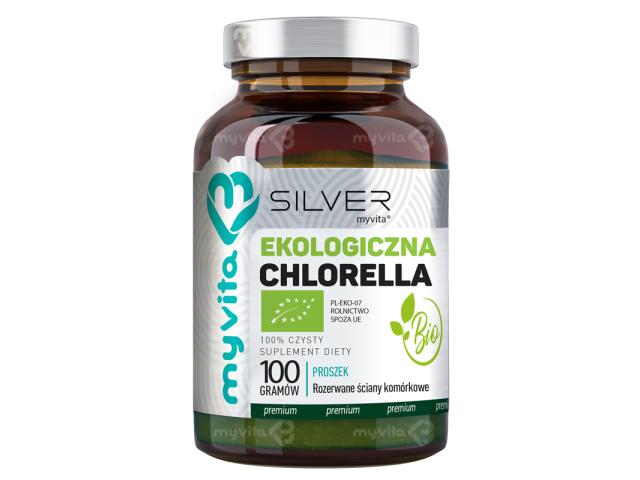 MyVita Silver Chlorella Bio interakcje ulotka proszek  100 g