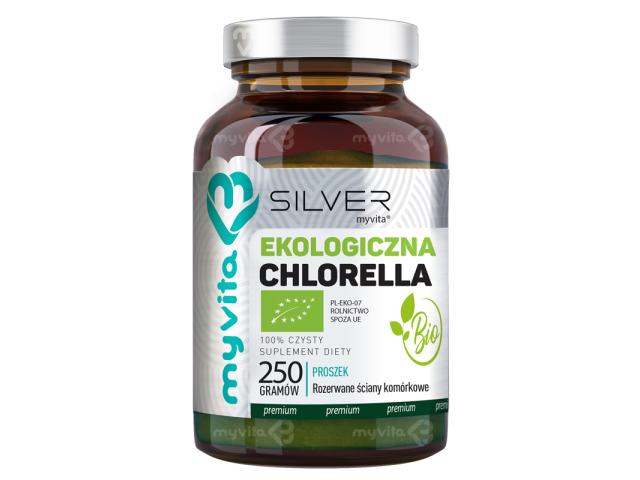 MyVita Silver Chlorella Bio interakcje ulotka proszek  250 g