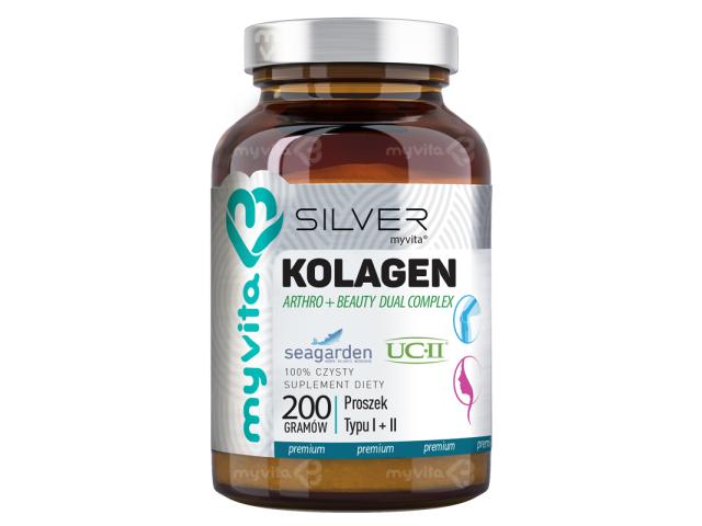 MyVita Silver Kolagen Arthro+Beauty Dual Complex interakcje ulotka proszek  200 g