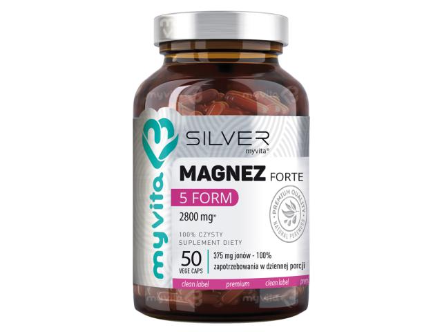 MyVita Silver Magnez Forte 5 Form interakcje ulotka kapsułki  50 kaps.