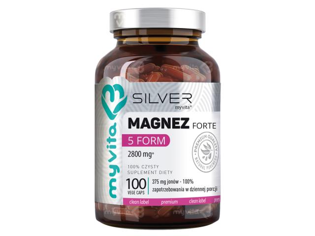 MyVita Silver Magnez Forte 5 Form interakcje ulotka kapsułki  100 kaps.