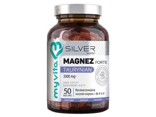 MyVita Silver Magnez Forte Taurynian interakcje ulotka kapsułki  50 kaps.