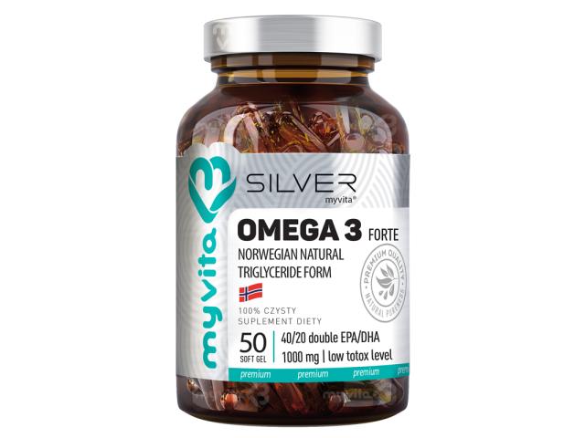 MyVita Silver Omega 3 Forte interakcje ulotka kapsułki  50 kaps.