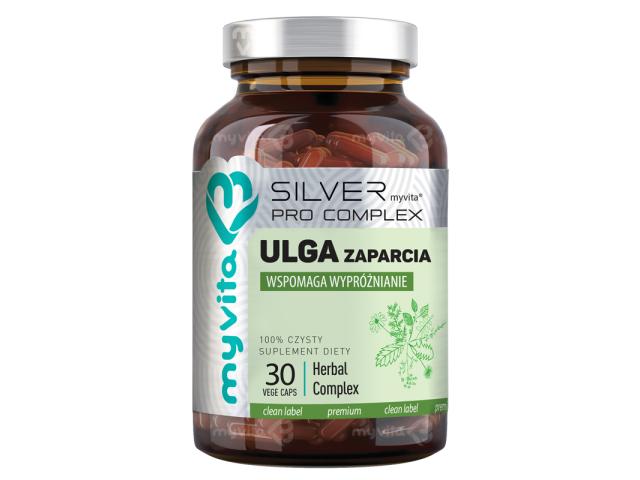 MyVita Silver Pro Complex Ulga Zaparcia interakcje ulotka kapsułki 30 kaps.
