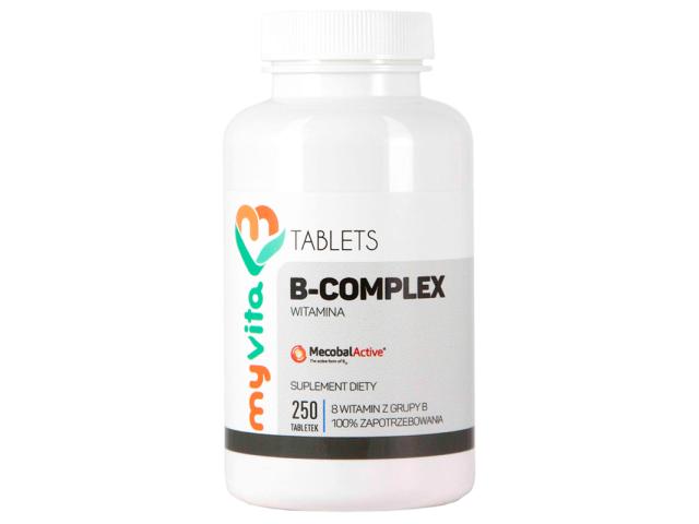 MyVita Witamina B Complex 100% interakcje ulotka tabletki - 250 tabl.