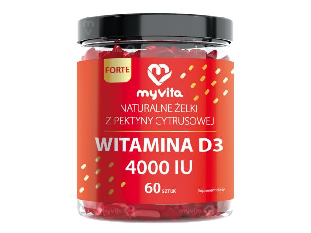 MyVita Witamina D3 4000 IU interakcje ulotka żelki  60 szt.