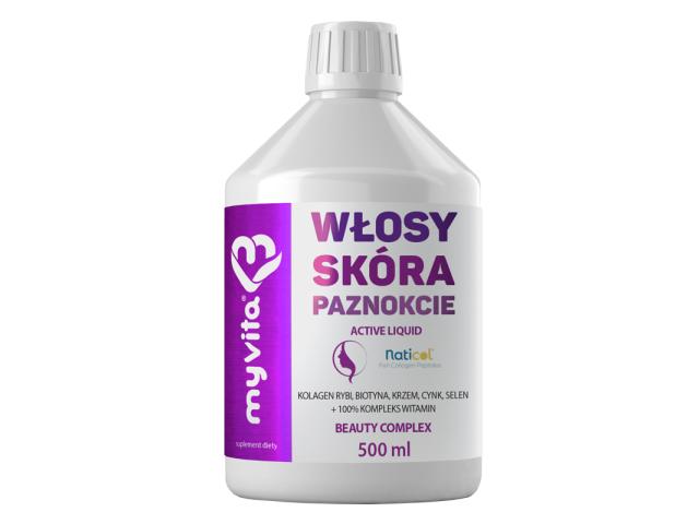 MyVita Włosy Skóra Paznokcie interakcje ulotka płyn  500 ml